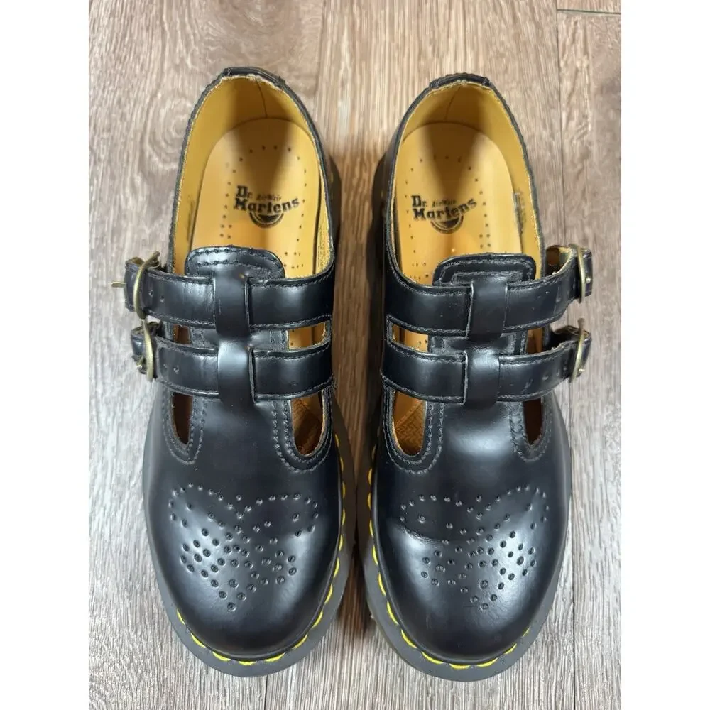 Dr. Martens 12916 Shoes Womens Size 7 Leather Double Strap Mary Jane Flats - Picture 3 of 13